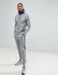 #ad Great Shopping Nike Mens NSW Full Zip Graphic Brushed Fleece Full Tracksuit Grey S M L XL, Men's Clothing Nike Long Sleeve Tracksuit For Gym, Full Tracksuit, Nike Tracksuit, Nike Mens, Tracksuit Set, Fleece Pants, Heat Transfer, Men's Clothing, Nike Men