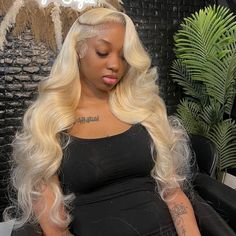 Product Details: Wig Type 13x4 Lace Frontal Wig Material 100% Human Hair, Last for 1+ years Texture Body Wave Density 180% or 250% Color #613 Blonde Lace Transparent Lace Cap Size Standard Medium Size (S or L size custom pls contact customer service) Features Pre-plukced Hairline Handling Time Ship within 24 hours after payment Delivery Time 3-5 Business Days Free Shipping Return Policy Free Return within 30 Days Blonde Body Wave, Lace Closure Hairstyles, Frontal Wig Hairstyles, Wig Styling, Blonde Lace Front Wigs, 613 Blonde, Curly Human Hair Wig, Colored Wigs, Straight Lace Front Wigs