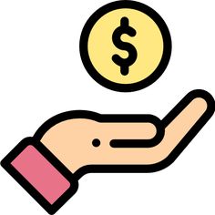 a hand holding a coin with one dollar sign on the top and another in the middle