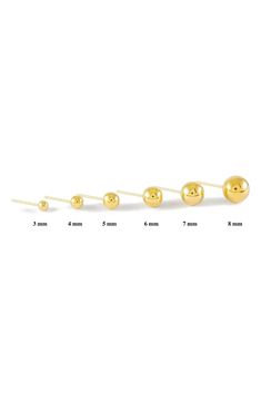 Bring elegant shine to any look with these polished 14-karat yellow gold ball stud earrings. Post back 14k gold Imported Stud Earrings, Ball Stud Earrings, Personal Shopping, Post Earrings, Nordstrom Rack, Jewelry Collection, Jewelry Earrings, White Gold, Yellow Gold