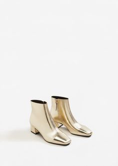 Delicate Fashion, Metallic Boots, Vegan Boots, Wide Heels, Metal Fashion, Channel Islands, Cheap Fashion, Boots Women