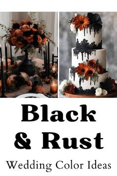 black and rust wedding color ideas