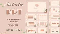 a set of presentation templates with flowers and plants on them, including the text ppt