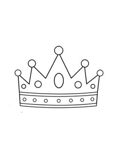 a black and white drawing of a crown