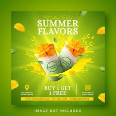 a flyer for a summer flavored product