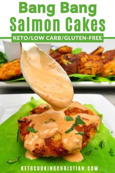 Bang Bang Salmon, Gluten Free Salmon, Bang Bang Sauce, Keto Salmon, Postre Keto, Low Carb Diets, Salmon Cakes, Keto Cooking, Keto Recipes Dinner