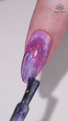 Fantasy Starry Sky Ombre Cat Eye Nails| BORN PRETTY Cateye Marble Nails, Cateye Ombre Nail, Spring Cat Eye Nails, Short Nails Cat Eye, Cat Eye Ombre Nails, Ombre Cat Eye Nails, Cats Eye Nails Design Ideas, Night Sky Nails, Ombre Cat Eye