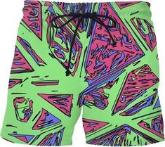 80s Confetti Swim Shorts by BigTexFunkadelic    #BigTexFunkadelic #swimwear #80s #green #swimshorts #pattern #abstractart Playful Green Shorts For Poolside, Pink Graphic Print Shorts For Summer, Fun Green Beach Shorts, Playful Green Shorts For Beach Season, Fun Green Summer Shorts, Playful Green Poolside Shorts, Graphic Print Swim Trunks For Summer, Summer Graphic Print Swim Trunks, Playful Green Swim Trunks For Beach