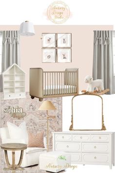 ROSE’S NURSERY https://www.nurserydesignstudio.com/portfolio/roses-nursery-2/ Pink Paint Color Nursery, Roses Nursery, Nursery Paint Colors, Girly Nursery, Rose Nursery, Trending Paint Colors, Nursery Room Inspiration, Nursery Paintings