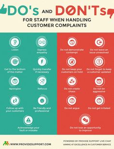 the do's and don'ts for staffing your customer complaints info sheet