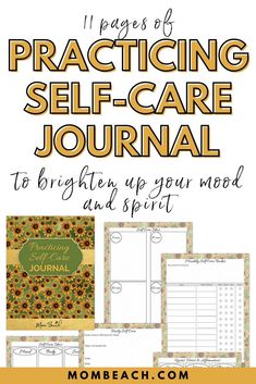 an image of a self care journal with the words,'practices of practicing self - care