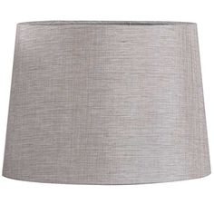 a grey lamp shade on a white background