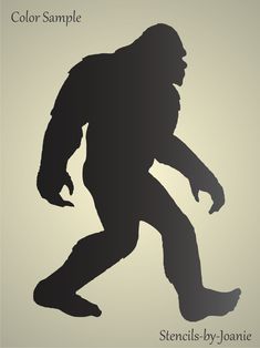 the silhouette of a bigfoot is shown