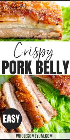 How To Cook Pork Belly Pork Belly In The Oven, Pork Belly Crispy, Pork Belly Recipe Oven, Pork Belly Oven, Pork Belly Recipes Easy, Pork Belly Recipes Crispy, Pork Belly Slices, Wholesome Yum, Pork Belly Recipes