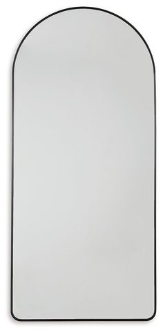 an oval shaped mirror is shown against a white background with black trimmings on the edges