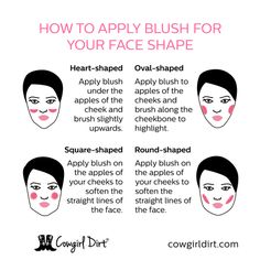 Make your blush work for you! #CowgirlDirt #Sale #WildWestBlush Best Compliments, Square Face Hairstyles, How To Apply Blush, Square Faces, Face Hair, Work For You, Wild West