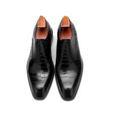 Embrace timeless elegance with these sophisticated Men's Luxury Black Croco Oxford Shoes. Crafted from premium leather, these oxfords showcase a sleek silhouette, a glossy finish, and a distinctive crocodile pattern finish, making them a sophisticated choice for formal occasions, wedding events and professional settings. Experience unparalleled comfort and style with every step. Bosnia And Herzegovina, Ethiopia, Brunei, Ghana, Step Up, Sneaker Boots, Leather Shoes