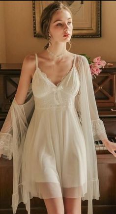 Beautiful Nightgown, Luxury Sleepwear, 파티 드레스, Fairytale Dress, Lingerie Outfits, Pretty Lingerie, Night Dress