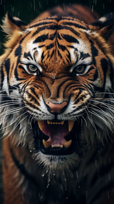 Discover the awe-inspiring allure and untamed power of the majestic tiger in the wild. Big Cat Species, Big Tiger, Big Cats Photography, Wild Animal Wallpaper, Wild Animals Photography, Lion Photography, Tiger Painting