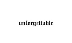 the word unforetable written in black ink