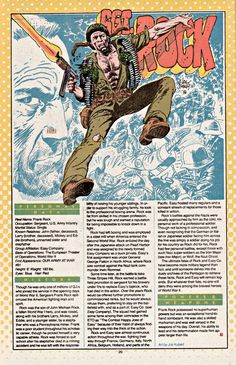 Sgt Rock, Unknown Soldier, Marvel Comics Superheroes, Superhero Villains