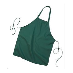 a green apron on a white background