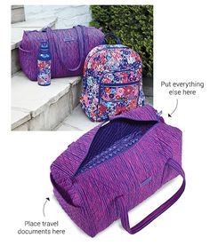 Vera Bradley Large Duffel Fast Quotes, Sleepover Bag, Sock Organization, Laptop Handbag, Leather Planner, Diy Wallet, Backpack Pattern, Vera Bradley Handbags, Duffel Bag Travel