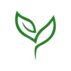 a green leaf logo on white background royalty illustration