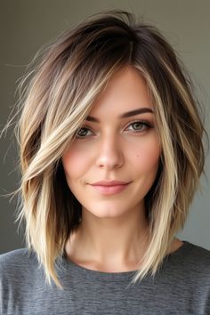 45 Layered Lob Haircuts  - Stylish Hair Ideas Short Length Bob With Layers, Lob Haircut 2024, Lob Haircut With Side Bangs, Half Long Haircut, Angled Lob, Lob Haircut Layered, Layered Lob, Lob Haircuts, Haircuts For Medium Length Hair