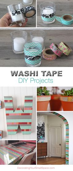 washi tape diy projects for kids and adults to do with their crafting supplies