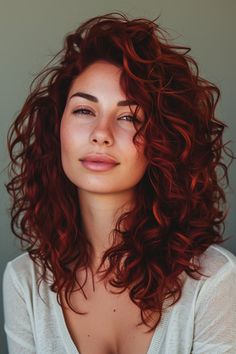 91+ Dark Red Hair Color Ideas for a Bold New You Hair Dye Ideas For Redheads Natural Red, Red Hair Hazel Eyes Pale Skin, Auburn Curly Hair, Dark Ginger, Dark Red Hair Color, Dyed Red Hair, Dark Red Hair