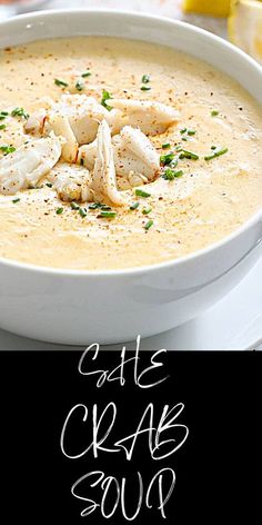 a close up of a bowl of soup on a plate