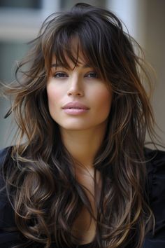 Long Bangs 2024, Long Hair With Layers 2024, Fringe Bangs 2024, Long Hair With Bangs 2024, Long Layered Haircuts Fall 2024, Long Hair With Bangs And Layers, Feathered Hair Cut, Long Hair Trends