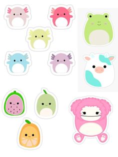 various stickers with different animals on them