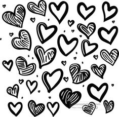 Clipart black and white Animated Clipart, Heart Clip Art, Line Doodles, Photo Clipart