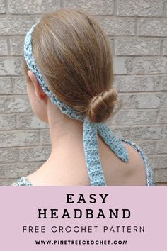 Add some color to your outfit with this easy beginner crochet pattern from Pine Tree Crochet. Pine Tree Crochet, Easy Crochet Headband, Headband Crochet Pattern, Easy Beginner Crochet Patterns, Tree Crochet, Headband Crochet, Quick Crochet Patterns