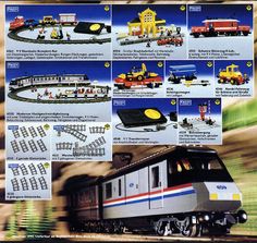 an advertisement for a toy train set with instructions on how to use the tracks and track