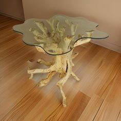 Lauz 28 Inch Accent Table Base without Glass, Tea Tree Branches, Brown By Casagear Home Twisting Tree, Tree Stump Furniture, Woodshop Projects, Unique Accent Tables, Forest Furniture, Tree Trunk Table, Tree Stump Table, Stump Table, Wood Stumps