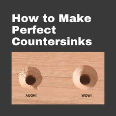 the words how to make perfect counters in wood