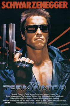 PRICES MAY VARY. Poster measures 24x36 inches (61x92 cm) and ideal size for any standard 24x36 frame. Lightweight and low-glare satin finish paper creates photo quality poster art for your home decor. All poster prints are carefully rolled and packed. Officially licensed The Terminator merchandise. The 1984 movies title character was a time traveling cyborg assassin built by Cyberdyne Systems. The film contains the iconic movie quote Ill Be Back. Perfect for fans of classic action movies and sci Terminator Poster, Terminator 1984, Anton Yelchin, Terminator Movies, Filmy Vintage, 1984 Movie, The Truman Show