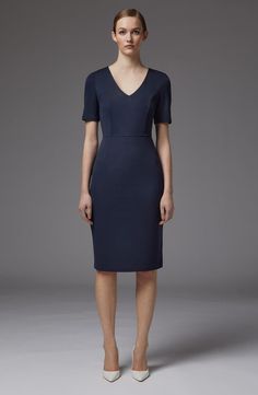 LK Bennett Natasha V-Neck Sheath Dress | Nordstrom Lk Bennett Dress, Tree Species, Lk Bennett, Viscose Dress, Getting Dressed, Smocked Dress, Luxury Dress, Mid Dresses, Easy Going