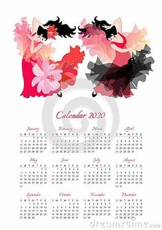 Printable calendar for 2020