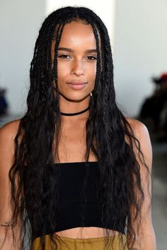 Zoe Kravitz and The Boho Box Braids Trend | Un-ruly Zoe Kravitz Braids, Braid Trends, Hair Colorful, Afro Braids, Big Box Braids, Braided Hairstyles For Black Women Cornrows, Short Box Braids