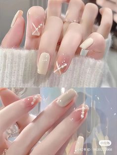 Nails Tay, Basic Douyin Nails, Douyin Simple Nails, Nail Tay Cute, Mau Nail Co Dau, Nail Đon Gian, Mau Nail Mong Nhon, Elegant Touch Nails, Diamond Nail Art