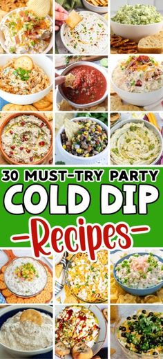 30 must try party cold dip recipes