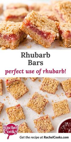 rhubarb bars are the perfect use of rhubarb in this recipe