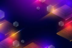 an abstract background with cubes and lights