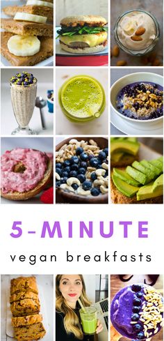 5 - minute vegan breakfasts that are delicious and easy to make for the whole family