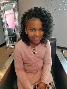 Pageant Hair For Kids Black, Braided Mohawk Black Hair Kids, Mohawk Braids For Black Girls For Kids, Black Girls Natural Hairstyles, Braided Hairstyles For 10 Years, Aaliyah Hairstyles, Lazy Girl Hairstyles, Cute Black Girls Kids 10-11, Braided Mohawk