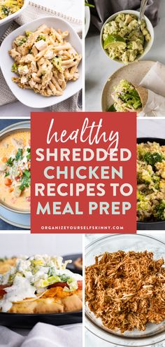 healthy shredded chicken recipes to meal prep